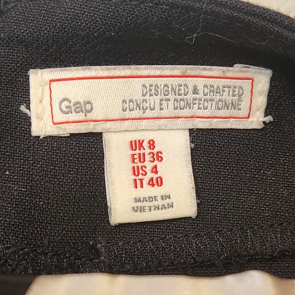 Gap mini dress 4 black shift 3/4 sleeve feminine comfort back zipper short - Picture 3 of 8